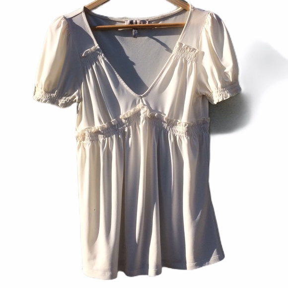 BCBGeneration Tops - BCBGeneration Ivory White Empire Blouse